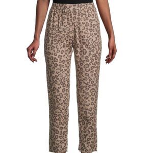 Monrow leopard-print cropped pants size L